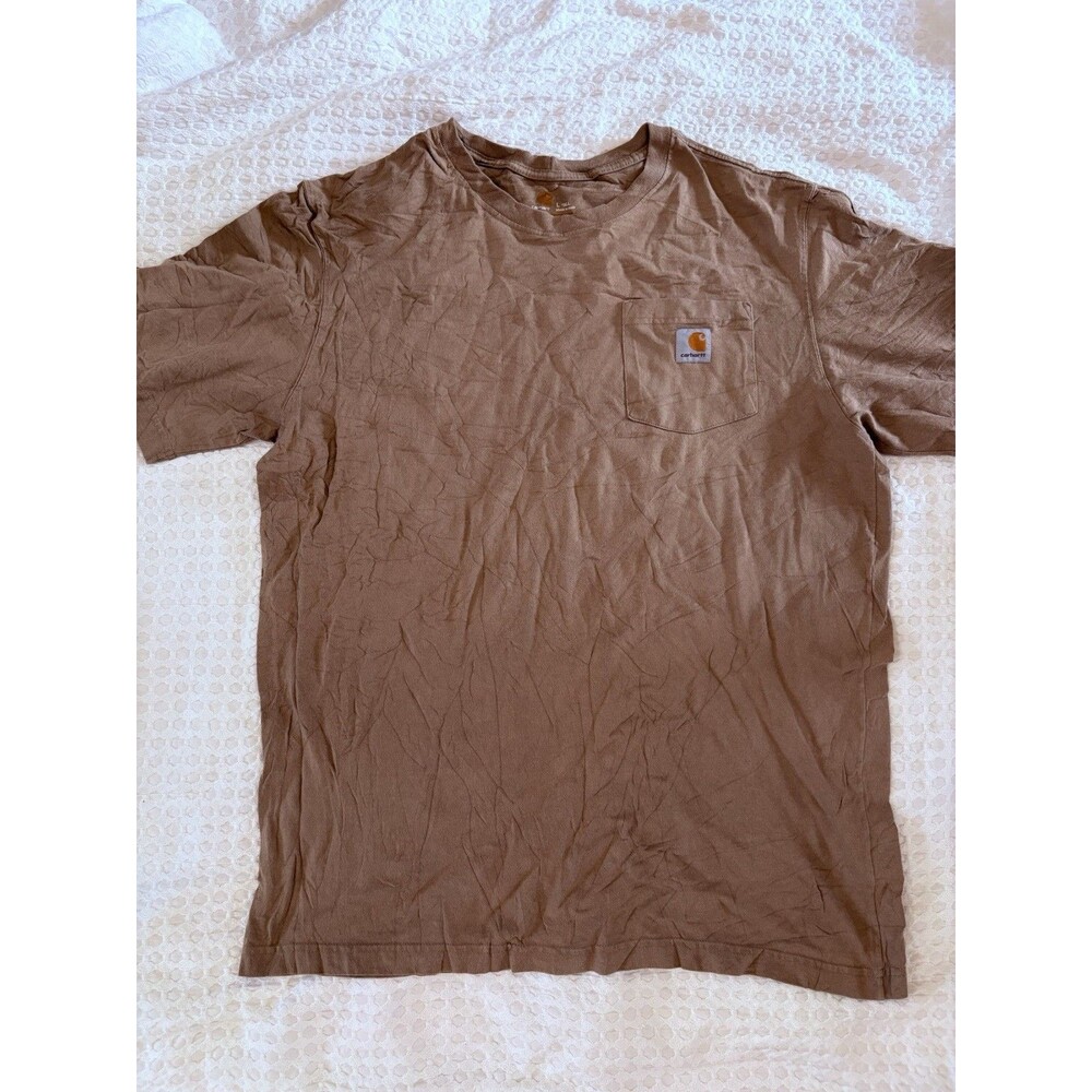 Men’s Carhartt Tall Large Brown Short Sleeve Tshirt Original Fit